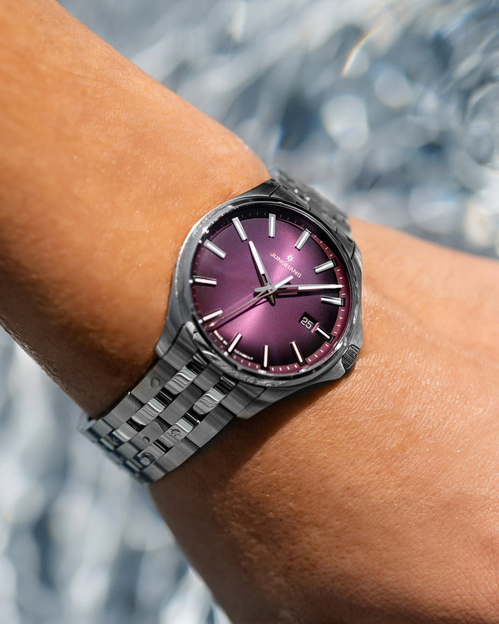 Meister S Quartz 35 Blackberry Dial / Stainless Steel Bracelet Blackberry Dial