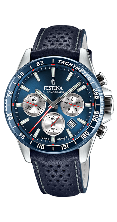 Timeless Chronograph Blue / Leather | Blue Dial