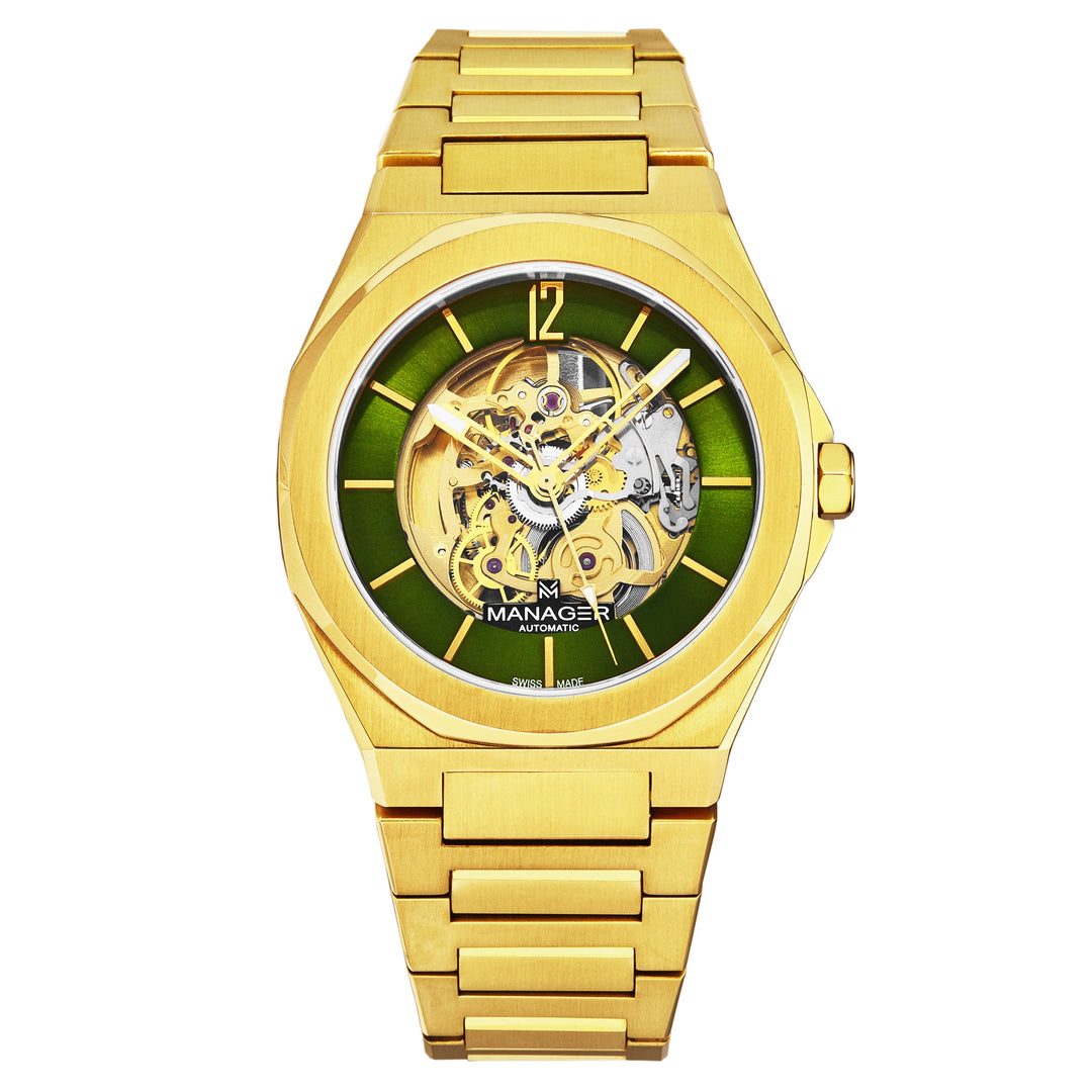 Open mind MAN-RO-12-GM / Green / Stainless-Steel | Green Dial