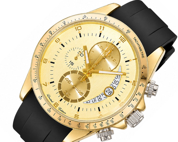 Winner Circle Light Blue-SS /2-Tone Gold Yellow Dial