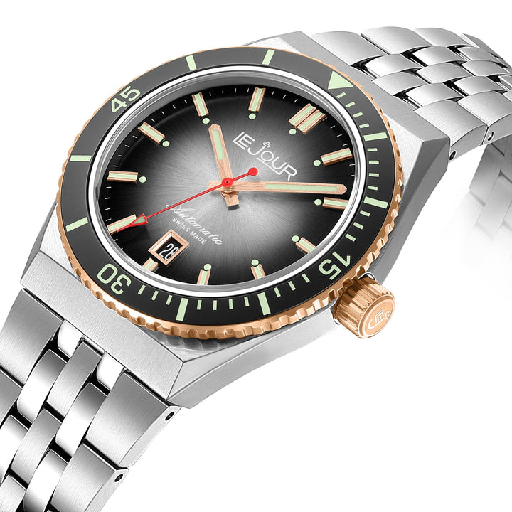 DELMARE Two-tone Black Sunray Black Dial