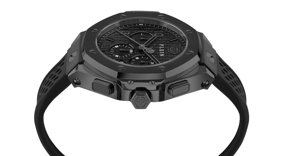 CHRONO ROYAL Black / Silicone | Black Dial