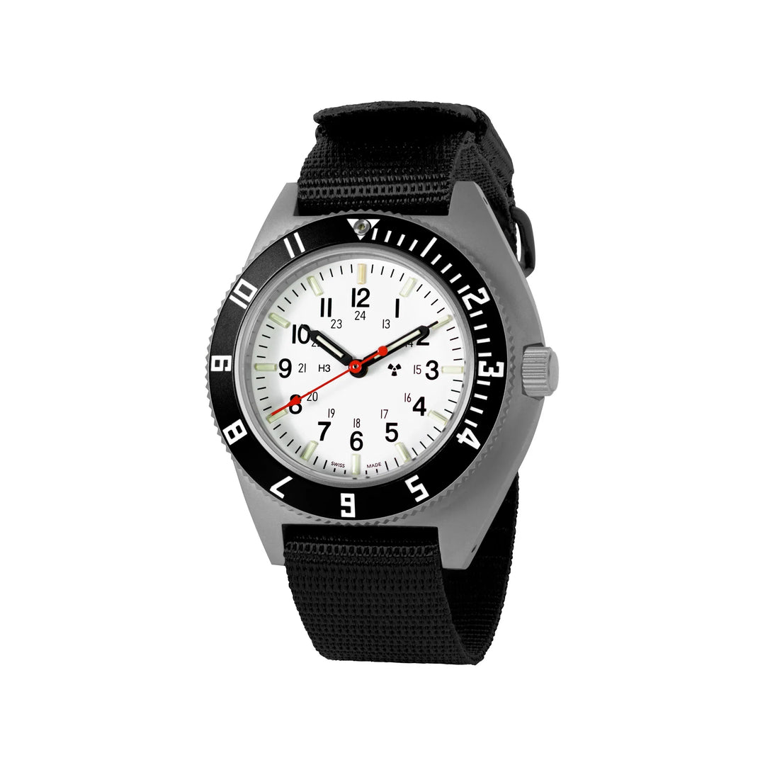 NAV, QUARTZ, SAPH, ARCTIC STERILE, COL: SS//BKBK NYLON 11" Arctic SSNAV on 11 Ba