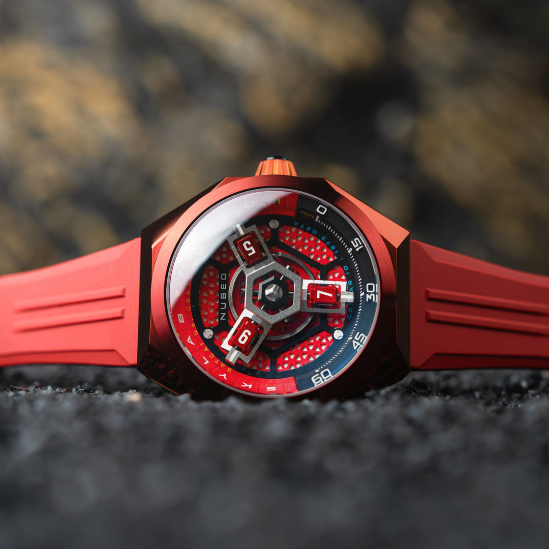 Skylab Automatic Limited Edition Set Red / Rubber | Red Dial