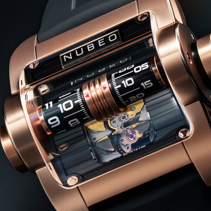Continuum Automatic Rose Gold / Black Rubber Black Dial