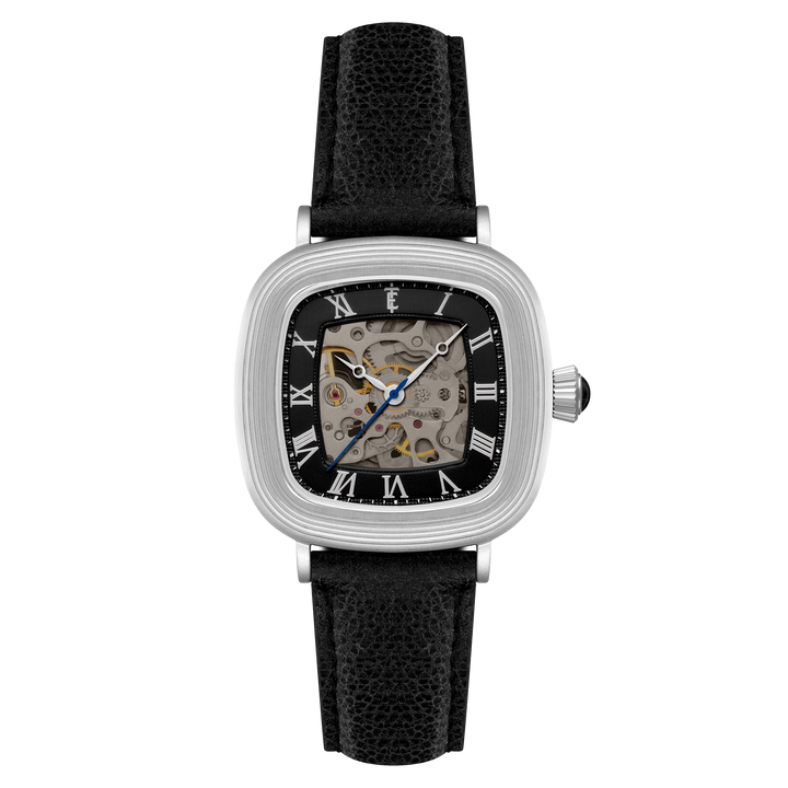 Heritage Chester Skeleton Automatic Black / Genuine Leather | Black Dial