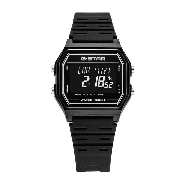 Gridline Digital Black Dial / Black Silicone Strap Black Dial