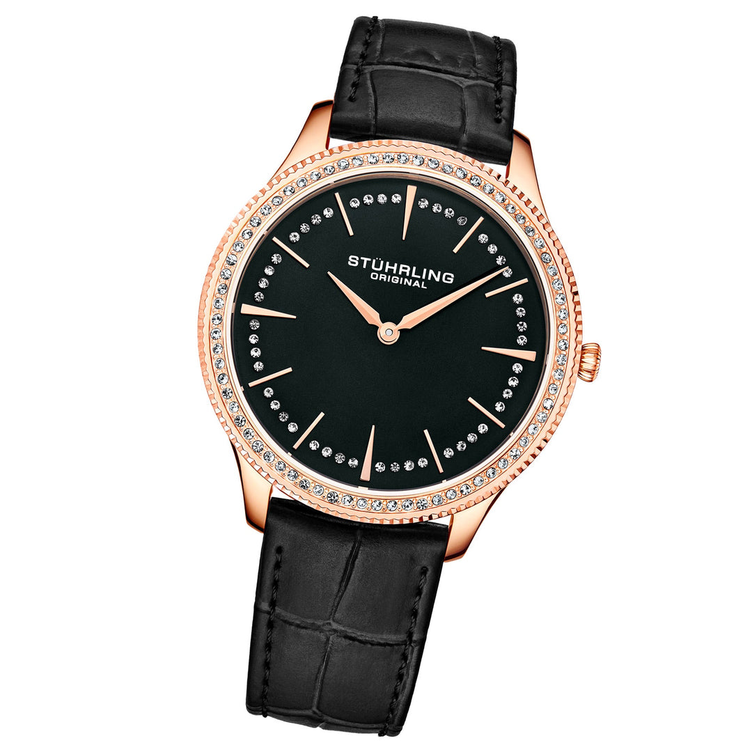 Symphony Black Leather | Black Dial