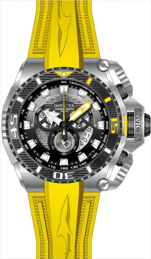 Sea Hunter Black dial / Yellow Silicone Strap Black Dial