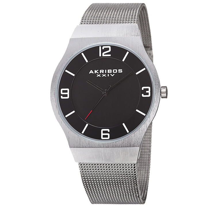 Casual Silver/Stainless Steel Black Dial