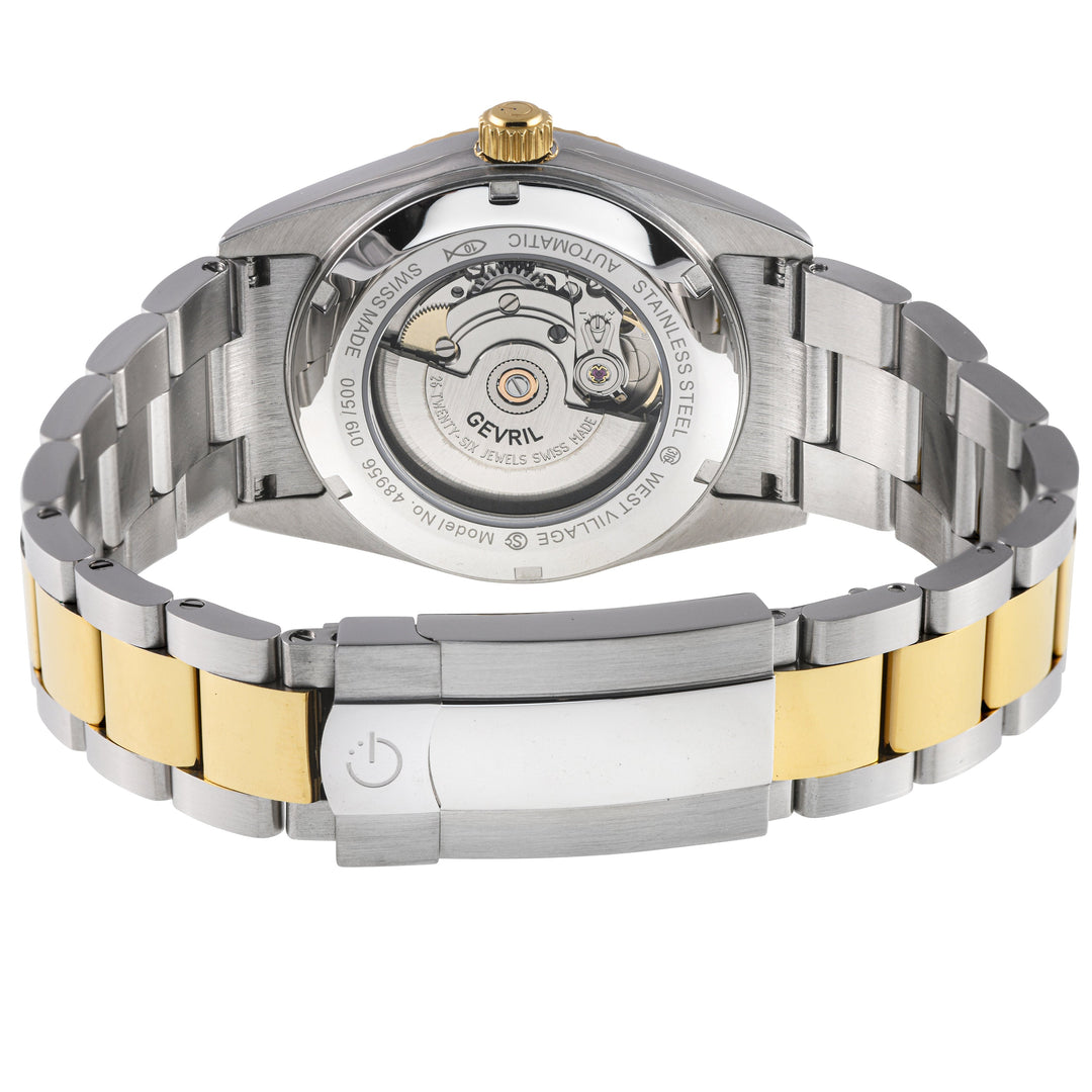 West Village Automatic Gevril Sellita SW240 Swiss Made Automatic Watch Gold dial