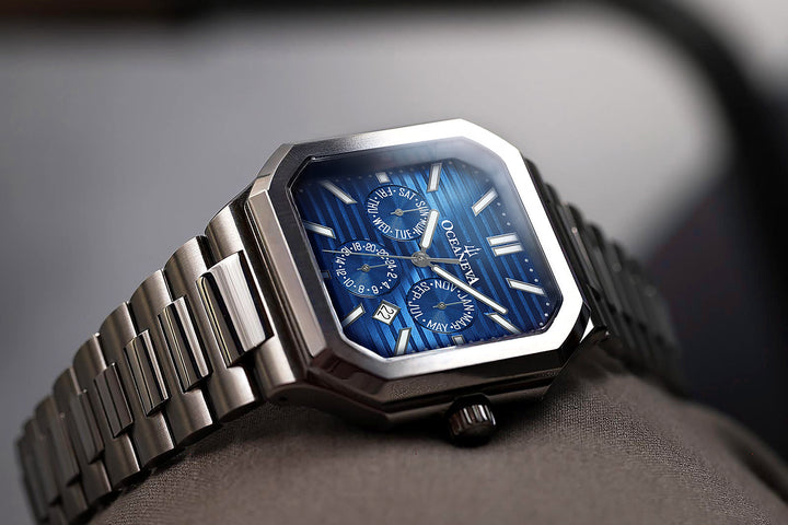 Oceaneva Tenuis Automatic CalendarThin Watch Blue/Silver Blue/Silver | Blue Dial