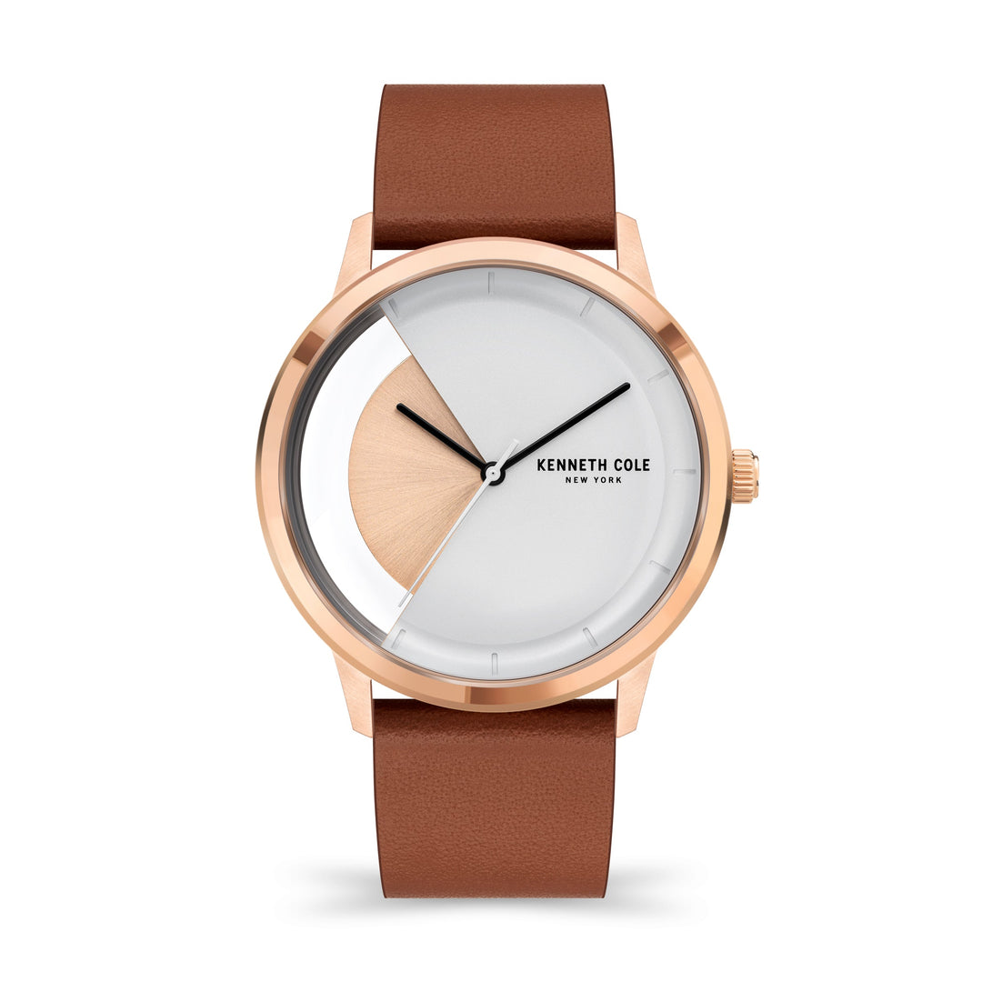 Classic 43mm / White / Brown White Dial