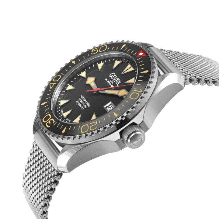 Hudson Yards Swiss Automatic SW200 - Date display Diver watch, Black Ceramic bez