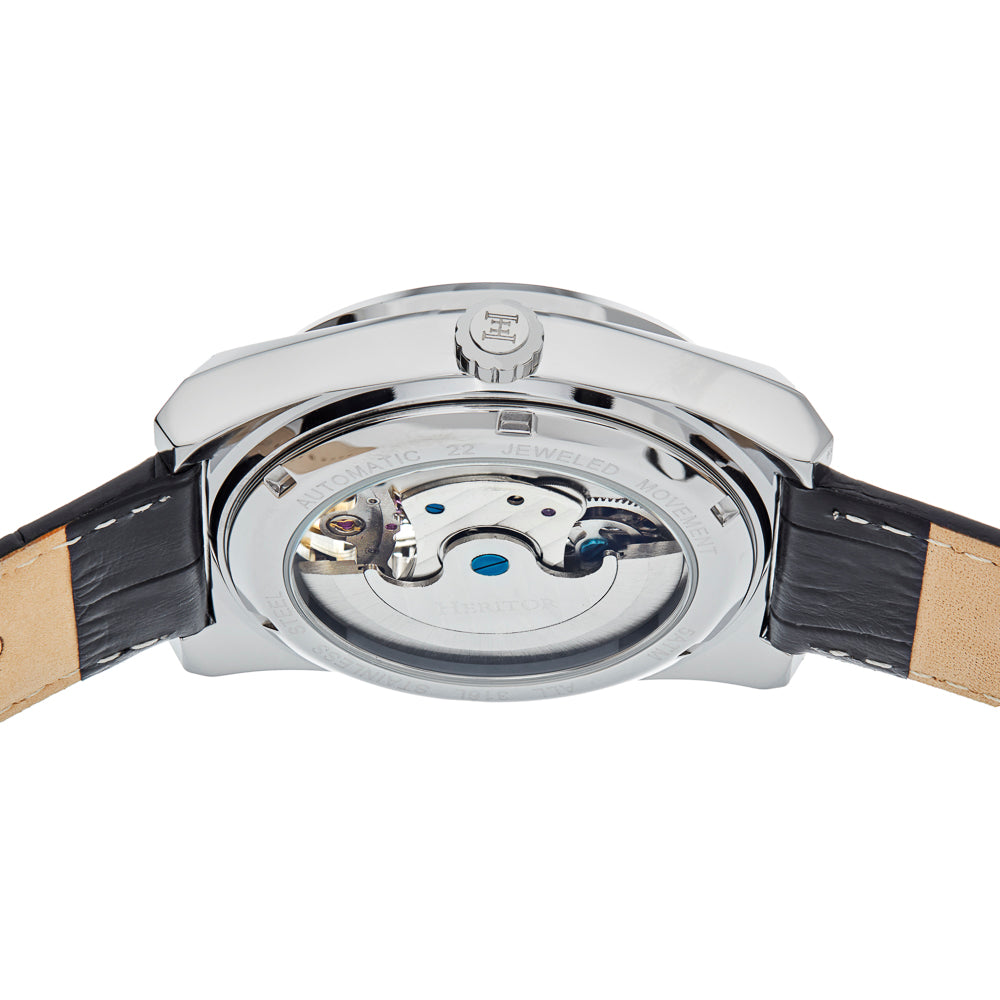 Daxton Semi Skeleton Black/White | White Dial
