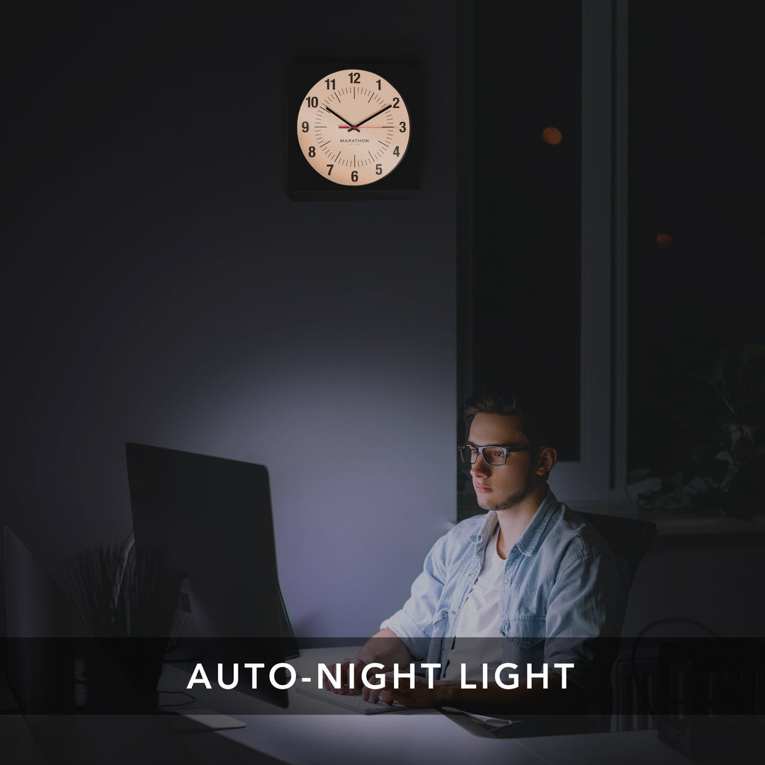 STUDIO EDITION JMBO 12 INCH ANALOG WALL CLOCK WITH AUTO BACKLIGHT studio-edition
