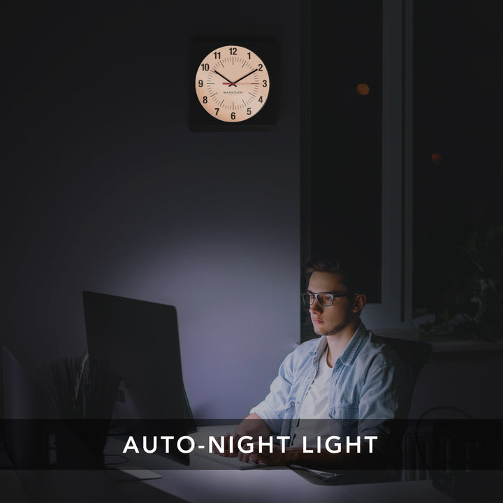 STUDIO EDITION JMBO 12 INCH ANALOG WALL CLOCK WITH AUTO BACKLIGHT studio-edition