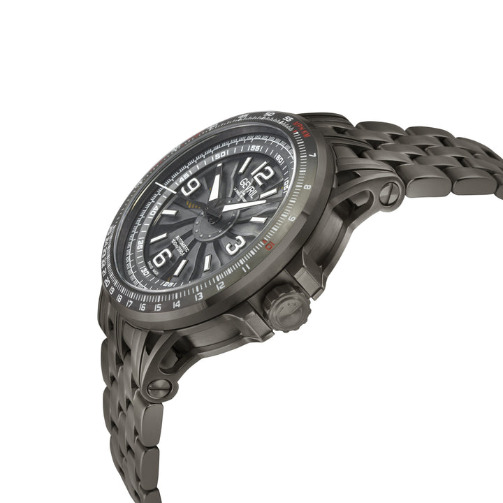 Wind Master Automatic Gevril Men's Automatic Wind Master Gray Dial IP/GUN Stainl