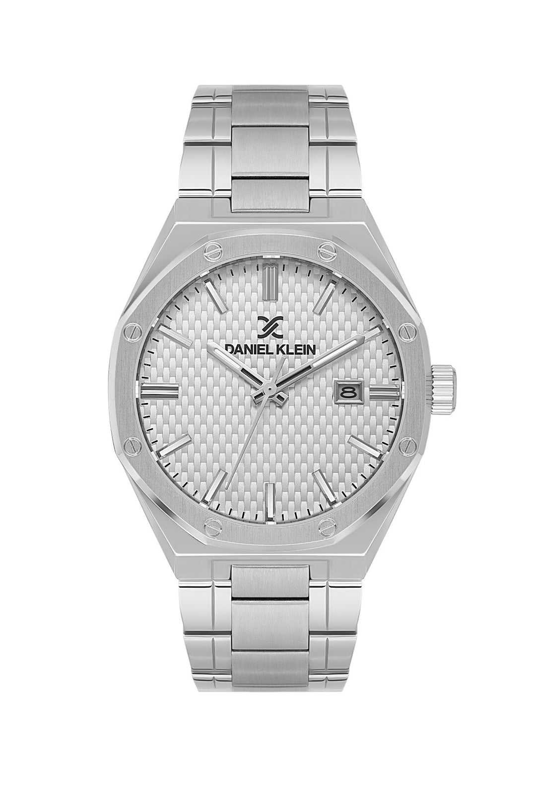 Premium Stainless Steel Band - Date Silver Silver Dial
