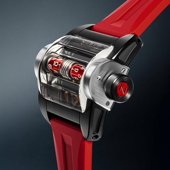 Continuum Automatic Black / Red Rubber Black Dial