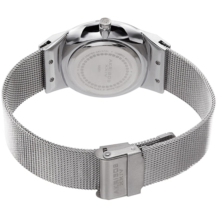 Casual Silver/Stainless Steel Black Dial