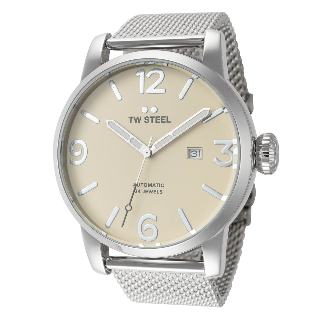Maverick 48mm / Beige / Silver | Beige Dial