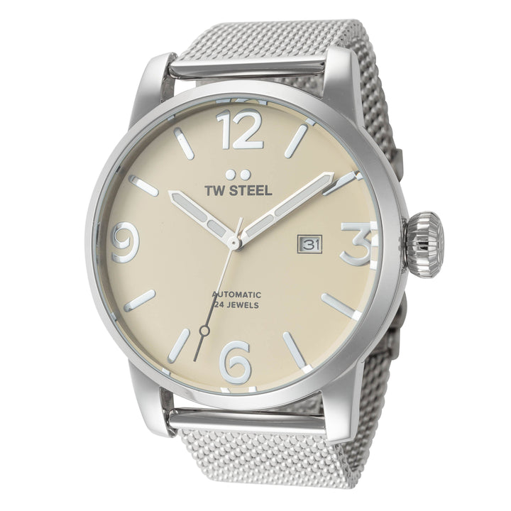 Maverick 48mm / Beige / Silver | Beige Dial