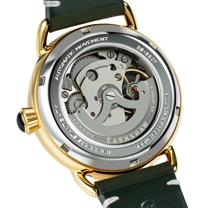 Investigator 40 Fern Green  / Green  Leather Strap Green Dial