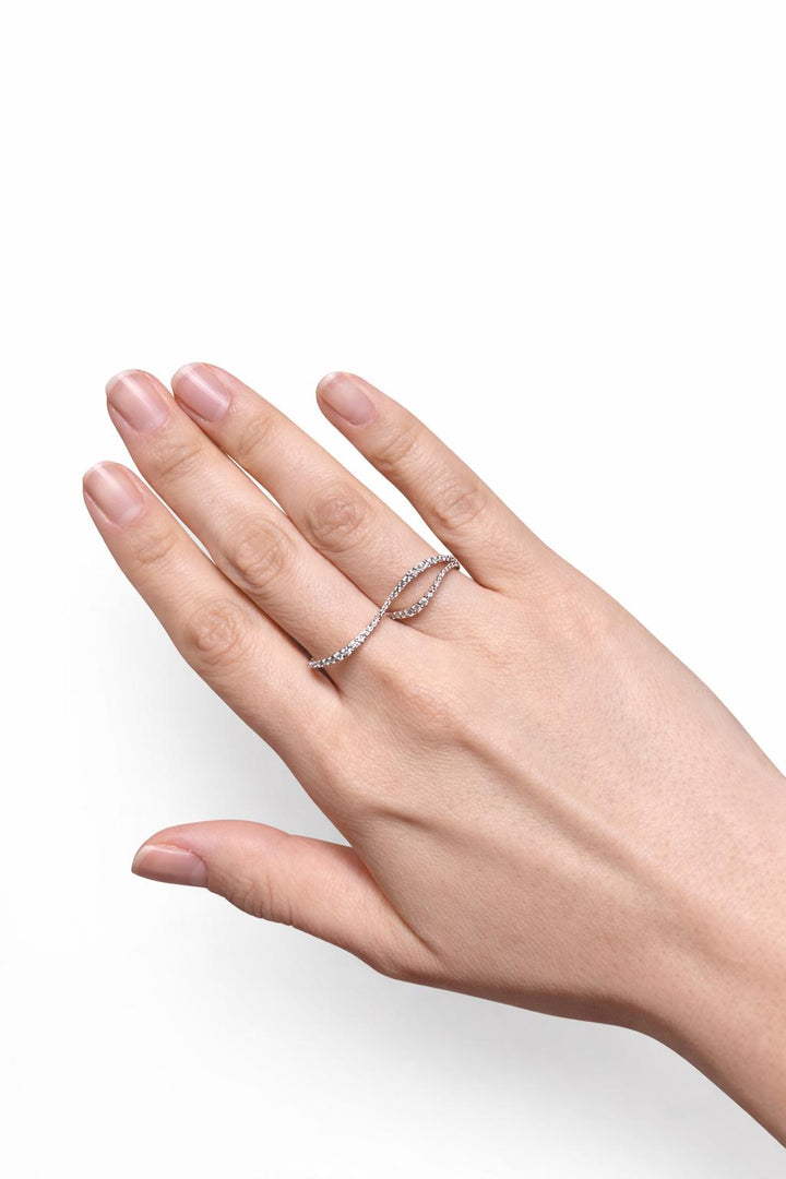 Diamond Infinity Wave Ring