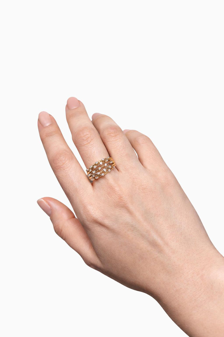 Multi-Row Bezel Diamond Band