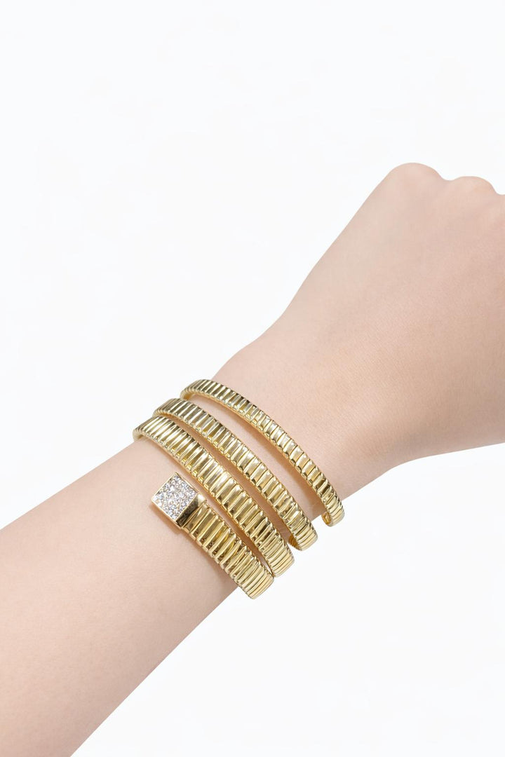 Pavé Square Wrap Cuff