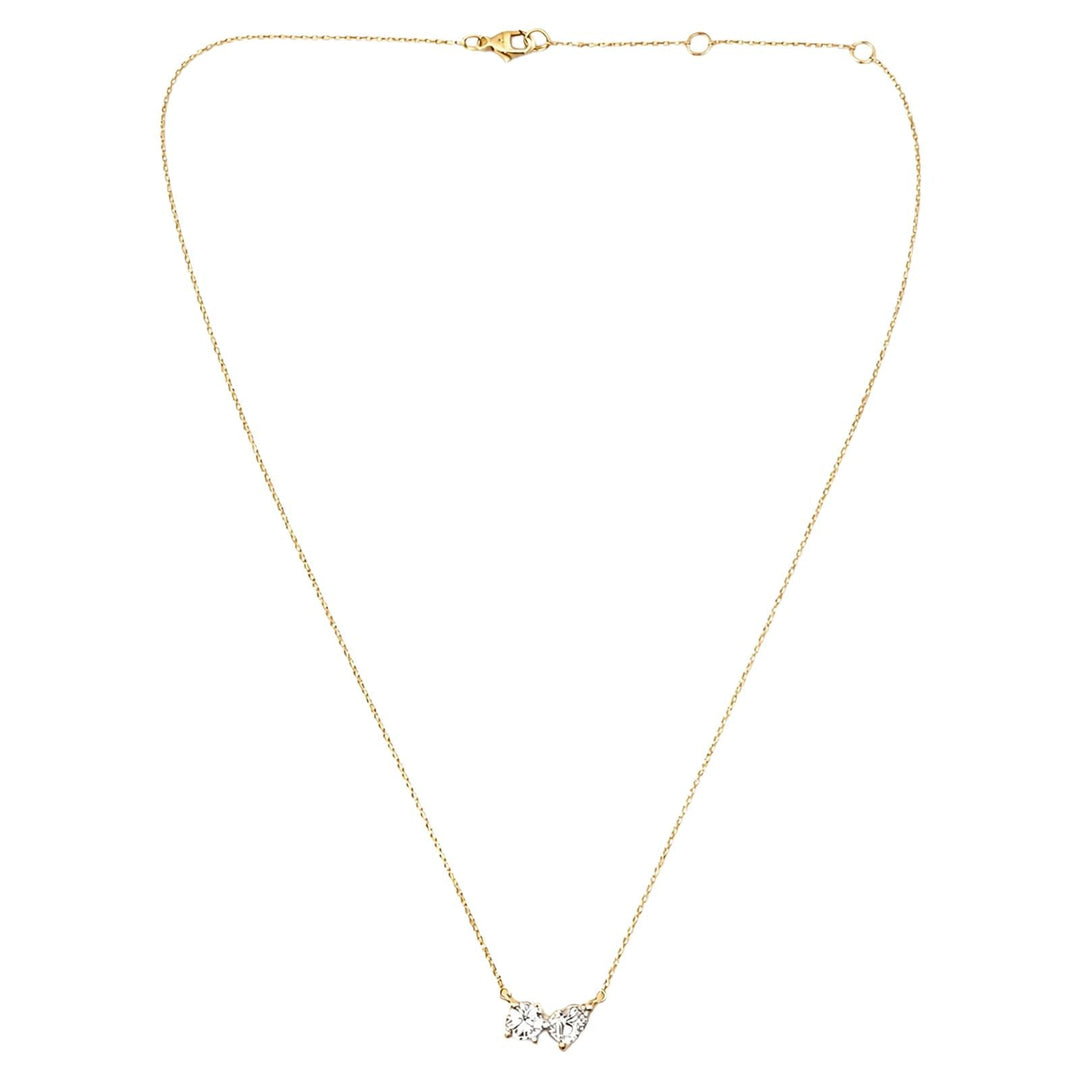Round & Pear Lab Diamond Duo Necklace