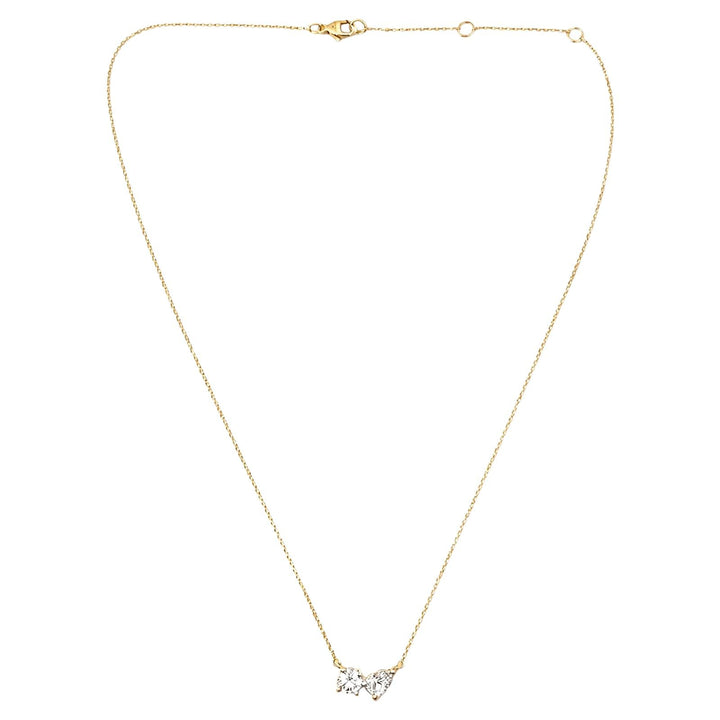 Round & Pear Lab Diamond Duo Necklace