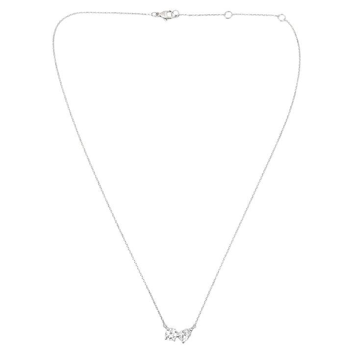 Round & Pear Lab Diamond Duo Necklace