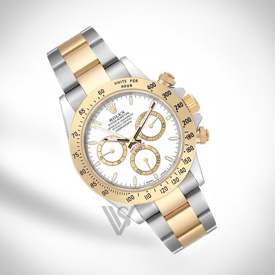 Brand New Rolex Daytona 18K Yellow Gold & Oyster Steel White Index Dial 2025