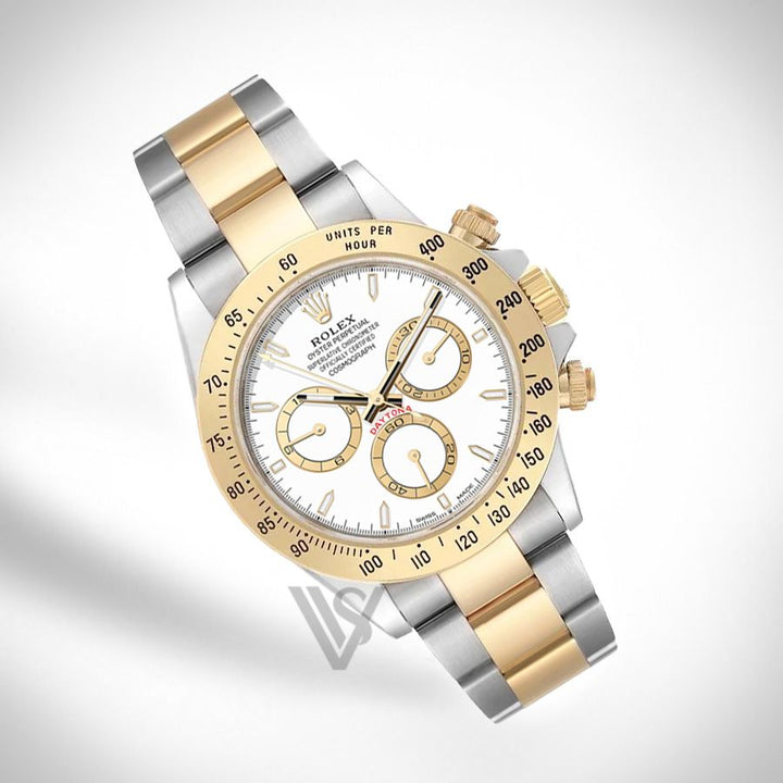 Brand New Rolex Daytona 18K Yellow Gold & Oyster Steel White Index Dial 2025