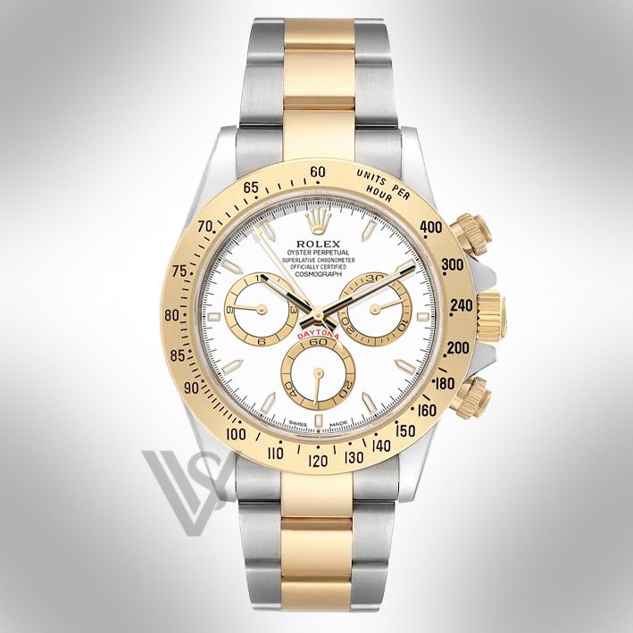Brand New Rolex Daytona 18K Yellow Gold & Oyster Steel White Index Dial 2025