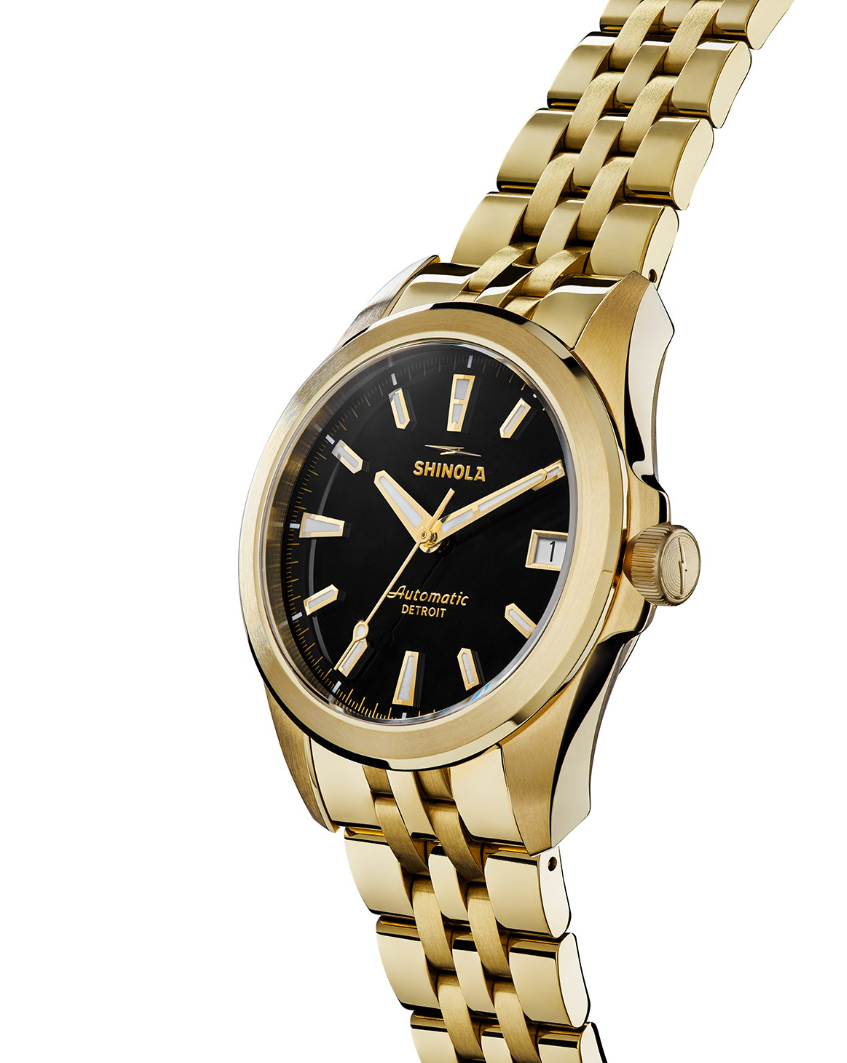 Circadian Monster 36mm, Gold Bracelet Black Dial