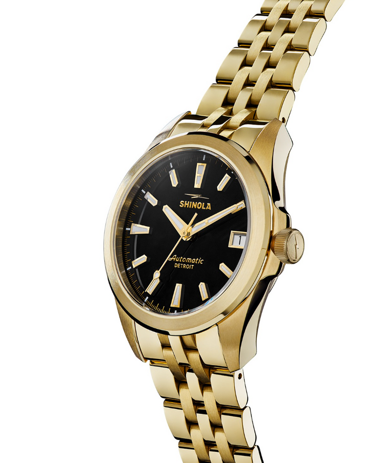 Circadian Monster 36mm, Gold Bracelet Black Dial