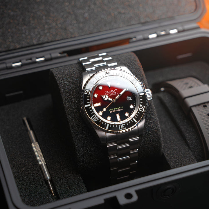 Atlantica Deep Dive Automatic Limited Edition Red/Stainless Steel Red Dial
