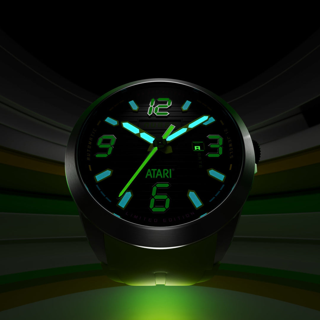 Torrent Automatic Atari Rainbow Limited Edition Black / Green Rubber Black Dial