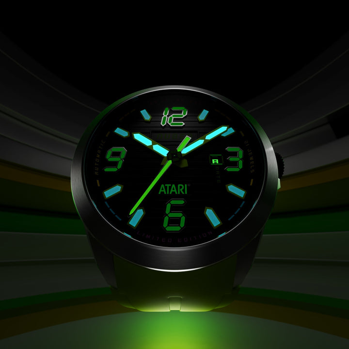 Torrent Automatic Atari Rainbow Limited Edition Black / Green Rubber Black Dial