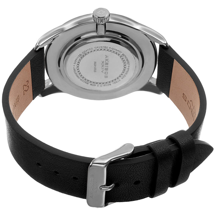 Casual-AK916SSB Black/Leather | Black Dial