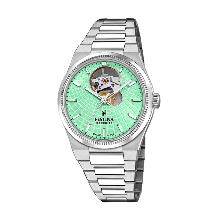 Rive Open Heart Green / Stainless Steel | Green Dial