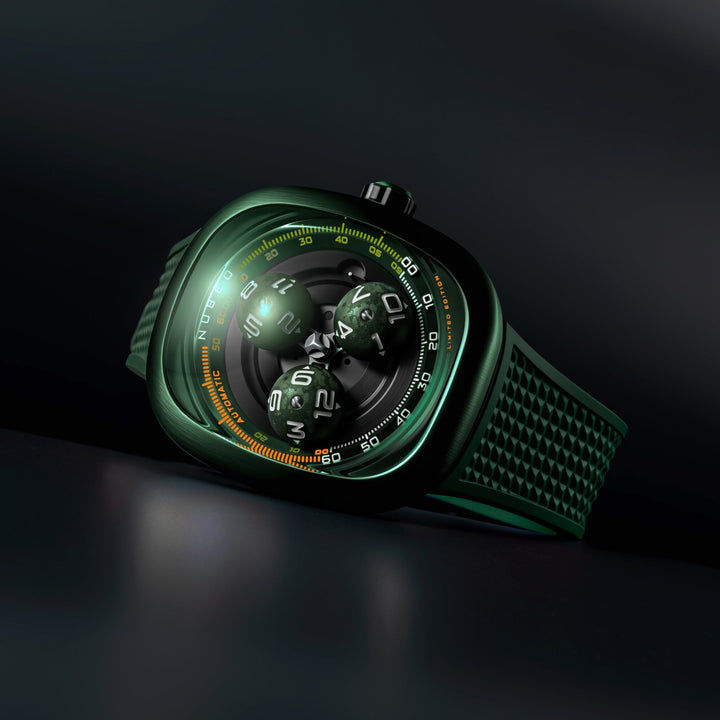 Tri-star Orbit Automatic Limited Edition Black / Rubber Strap Black Dial