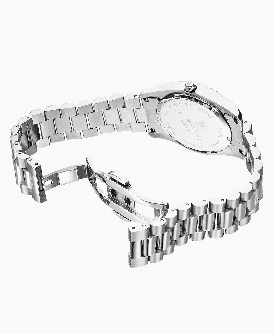 Inspiration Roman Black dial, silver stainless steel bracelet Black Dial