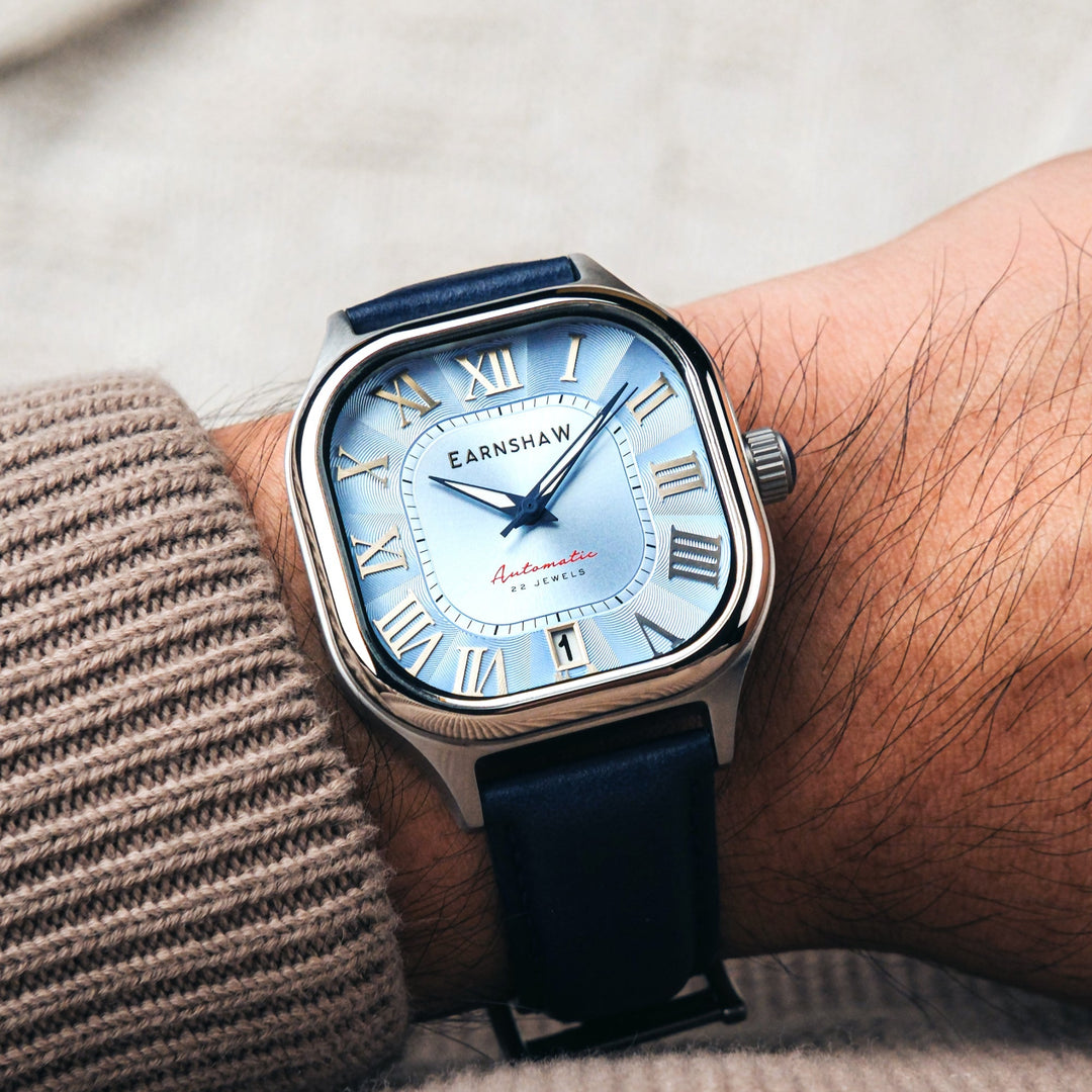 Coussin Automatic Blue / Blue Genuine Leather | Blue Dial