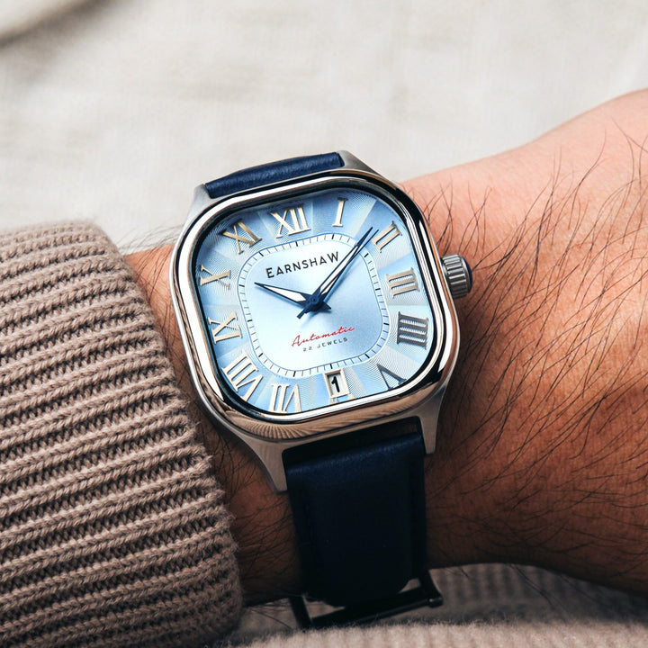 Coussin Automatic Blue / Blue Genuine Leather | Blue Dial