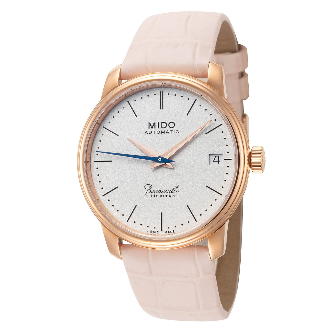 Baroncelli III 33mm / White / Pink | White Dial