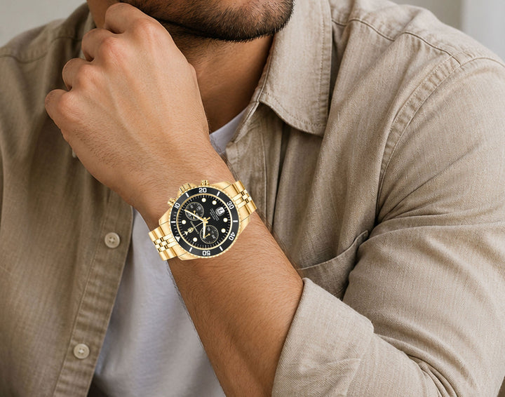 DeepMar Collection GOLD TONE BLACK / BLACK Black Dial